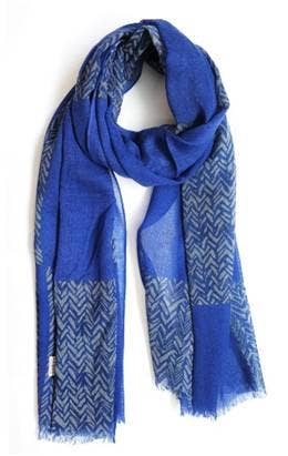 100% Wool, lightweight, Hand Silk Screen Zig Zag SALE