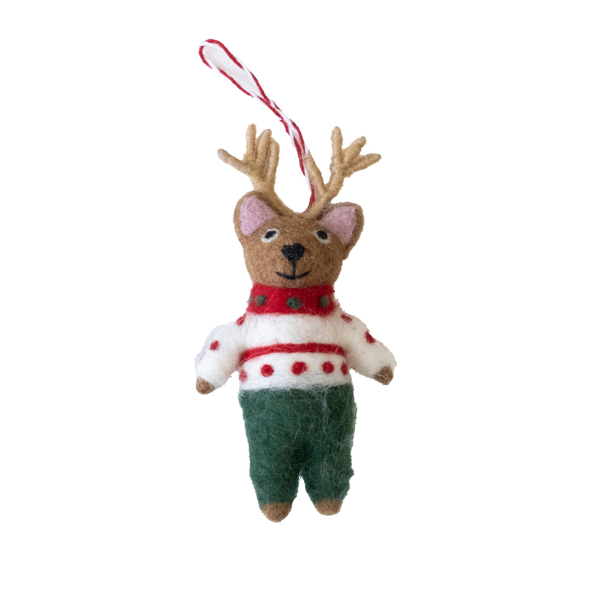 Ornament - Felt Reindeer Christmas Sweater Christmas Decor