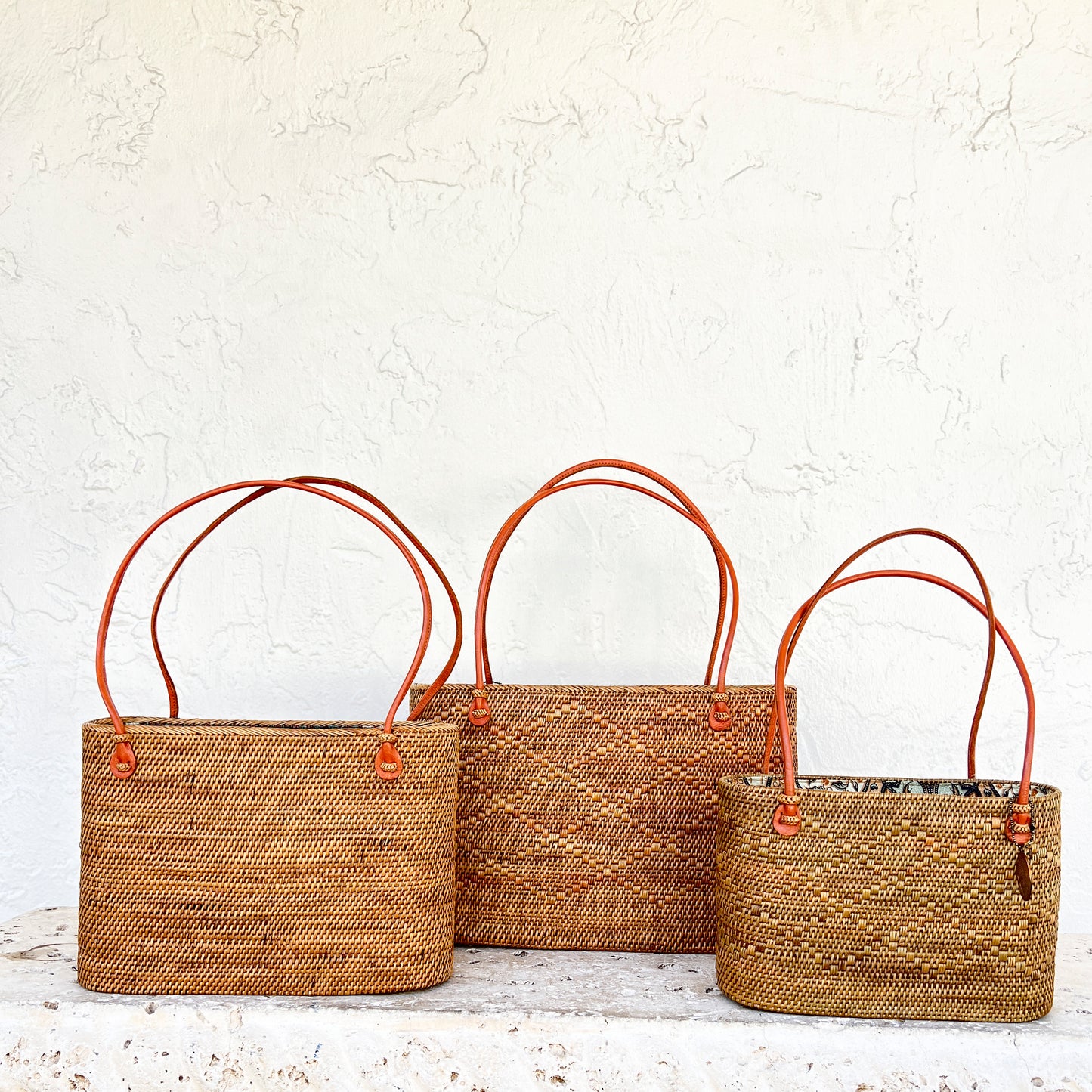 Ata Vine Woven Tote Bags - 3 Sizes, Small Medium and Large