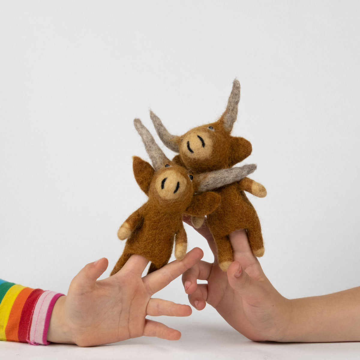 Finger Puppets - Sensory Play - Highland Cow