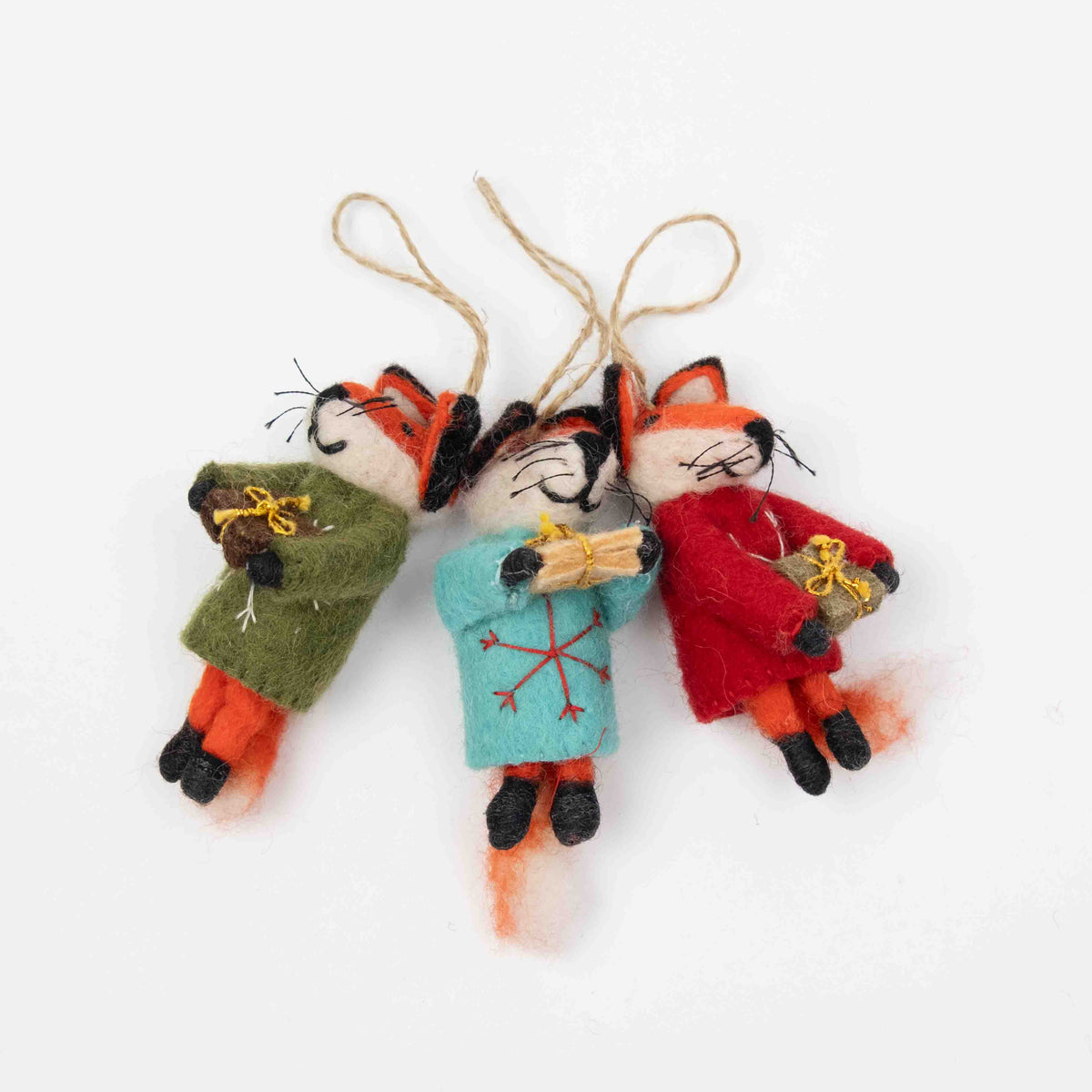 Ornament - Christmas Decor - Fox Holding Present