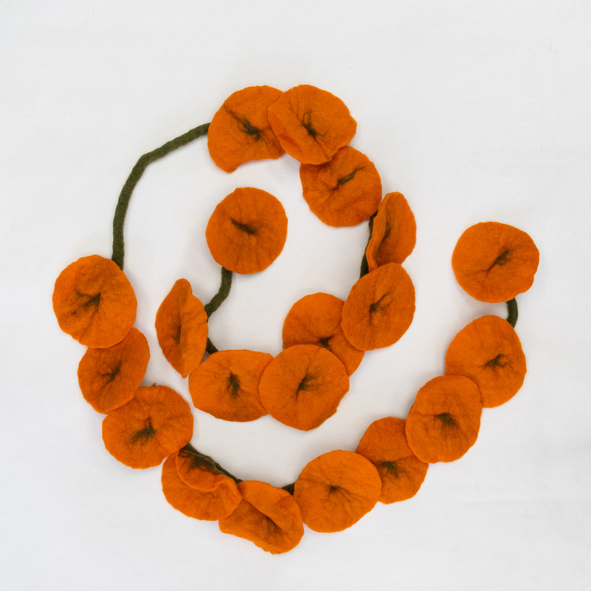 Garland - Felt Flower Vine - Orange