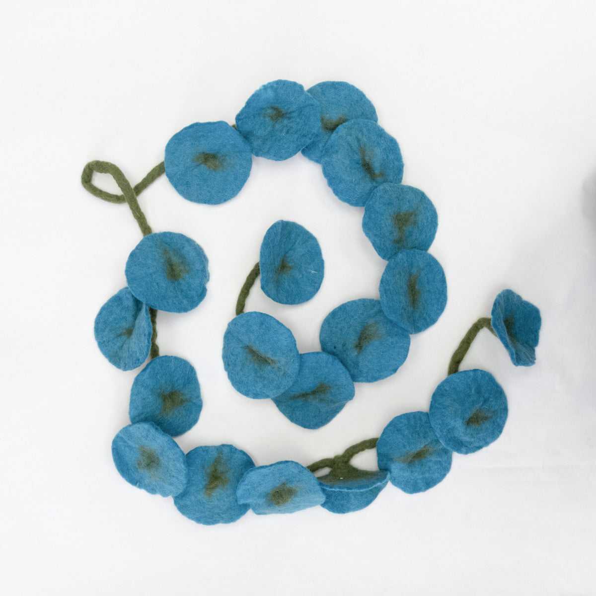 Garland - Felt Flower Vine - Turquoise