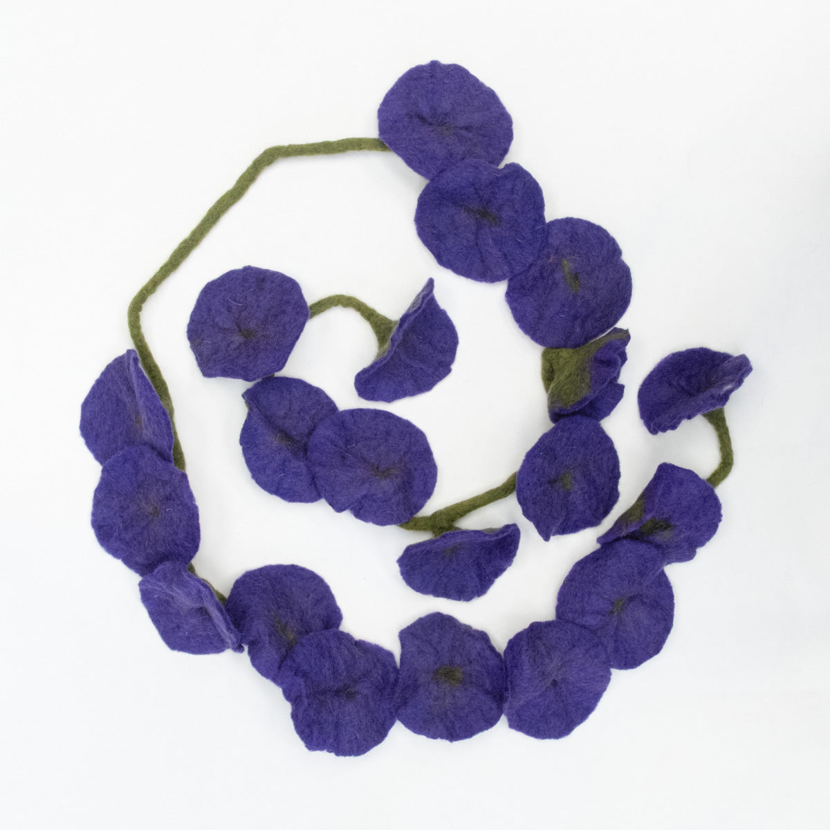 Garland - Felt Flower Vine - Purple