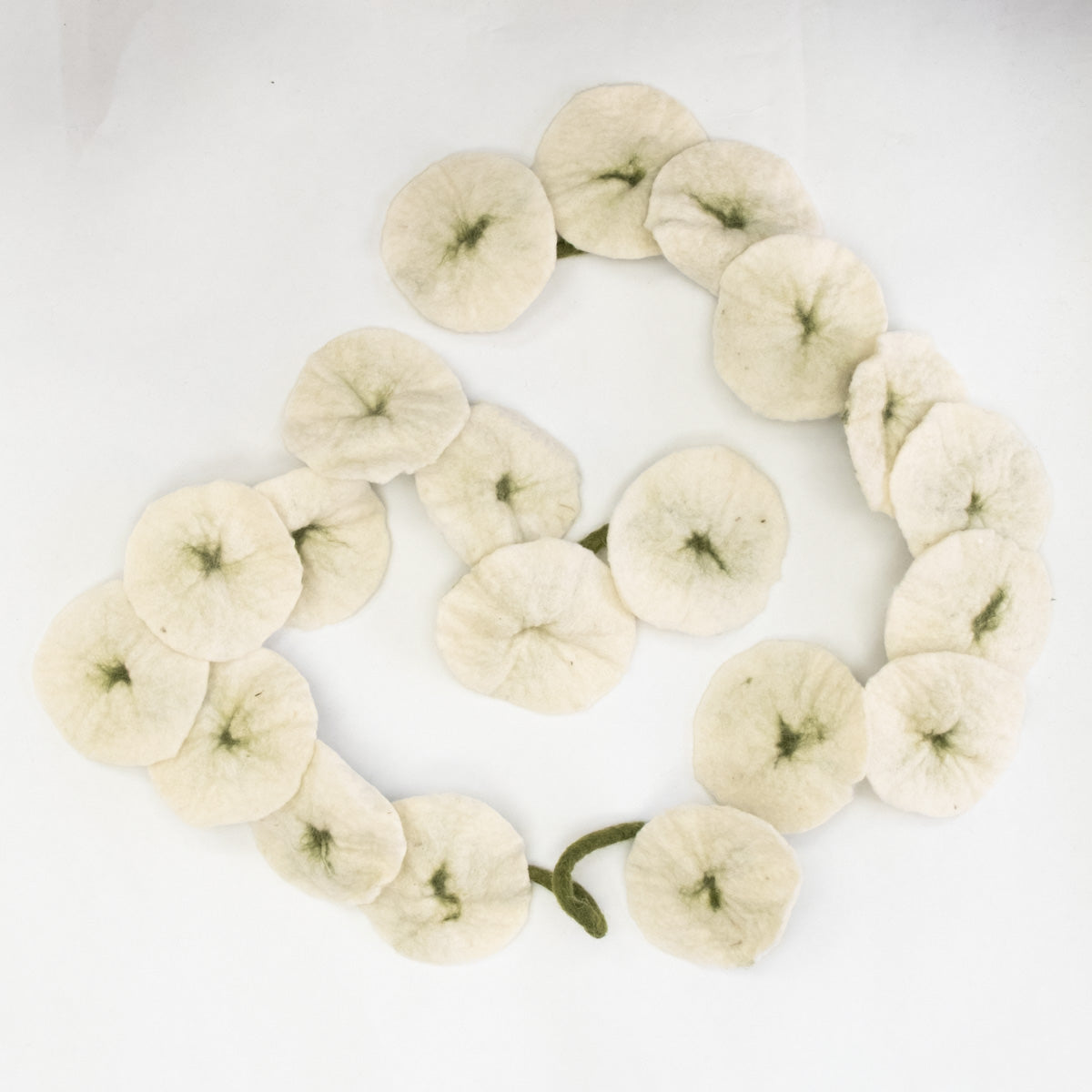 Garland - Felt Flower Vine - White
