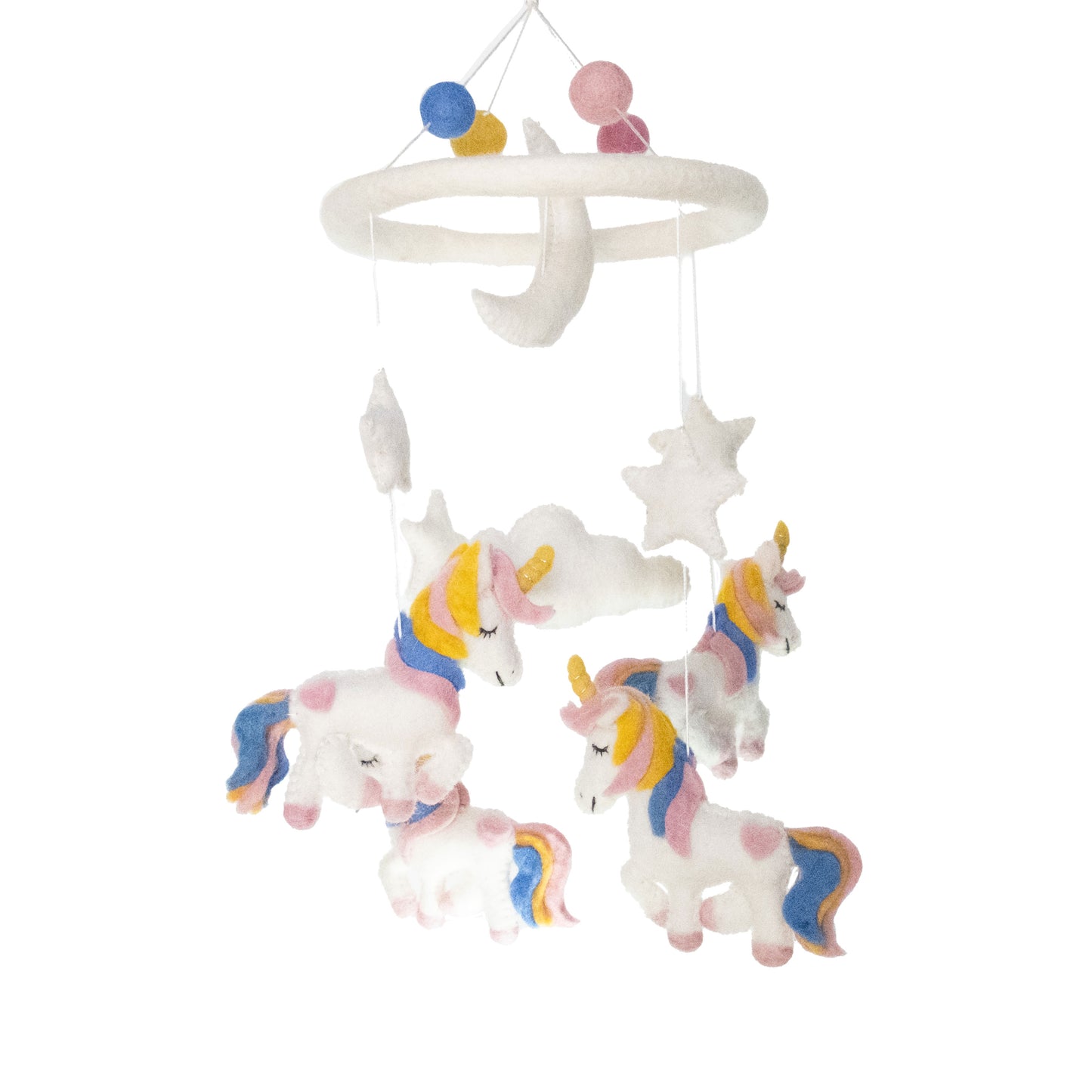 Baby Mobile - Nursery Décor - Pastel Rainbow Unicorn