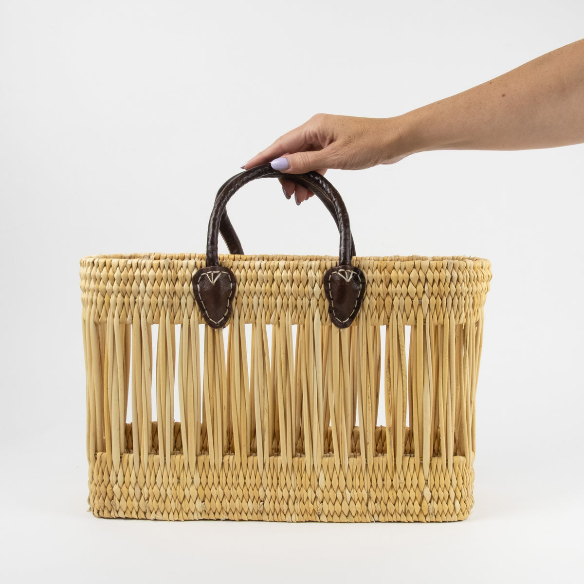 Moroccan Basket - Set of 3 - Open Weave Natural