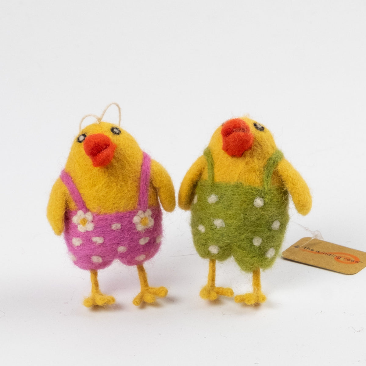 Ornament - Easter Decor - Chicks in Overalls