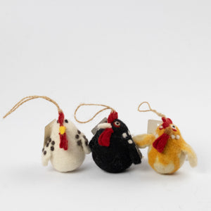 Ornament - Farm Décor - Chicken, Hen and Rooster