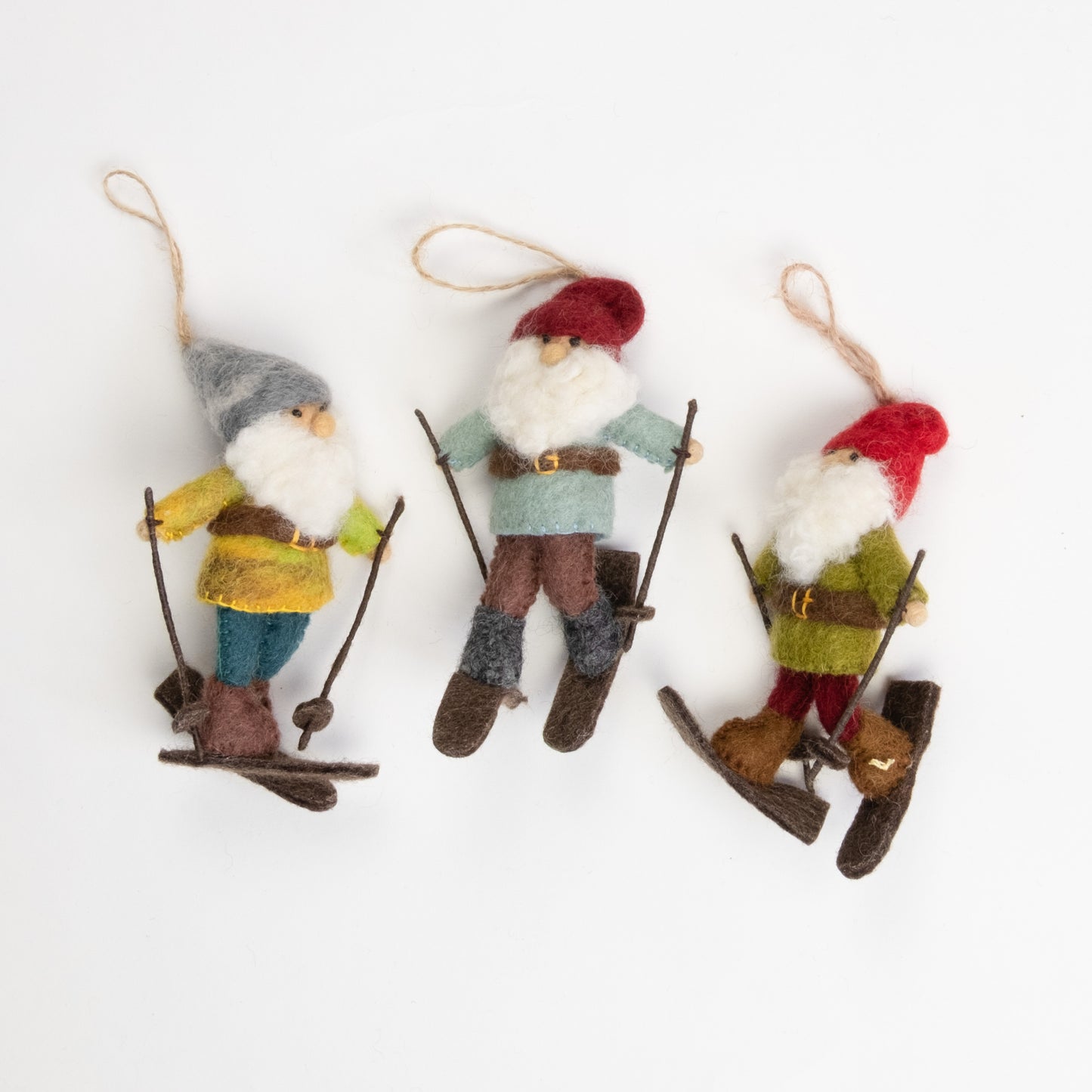 Ornament - Christmas Decor - Gnome on Skis, Assorted