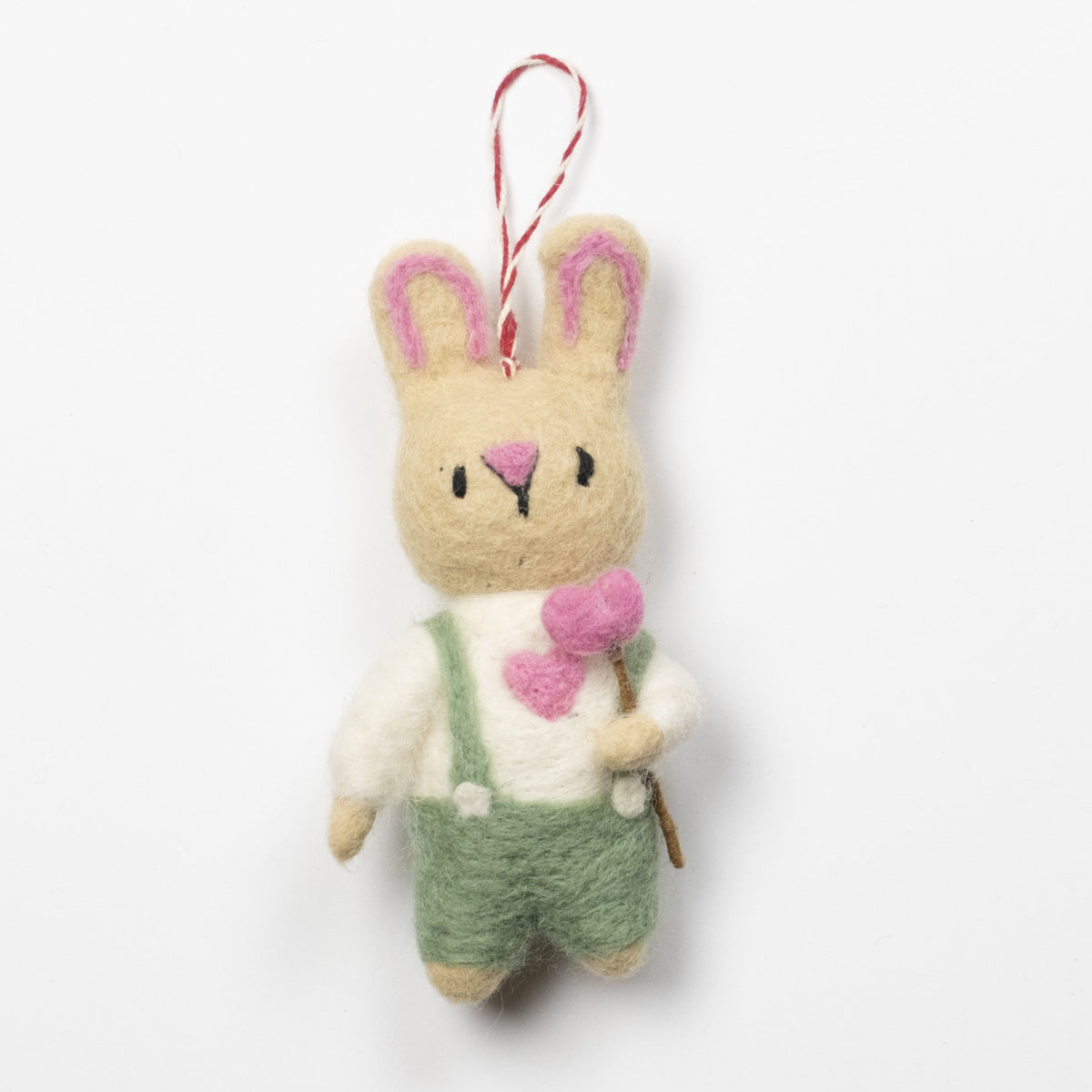 Ornament - Pastel Easter Valentine Bunny Heart Lollipop