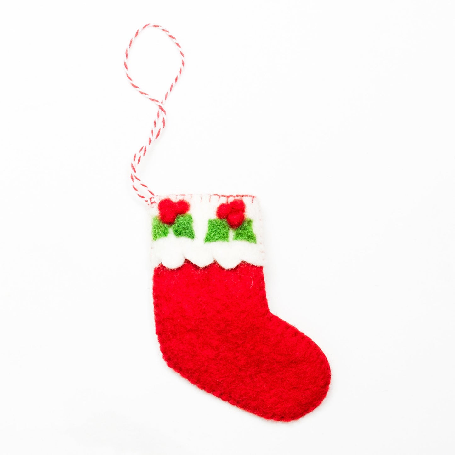 Ornament - Christmas Decor - Red Christmas Stocking
