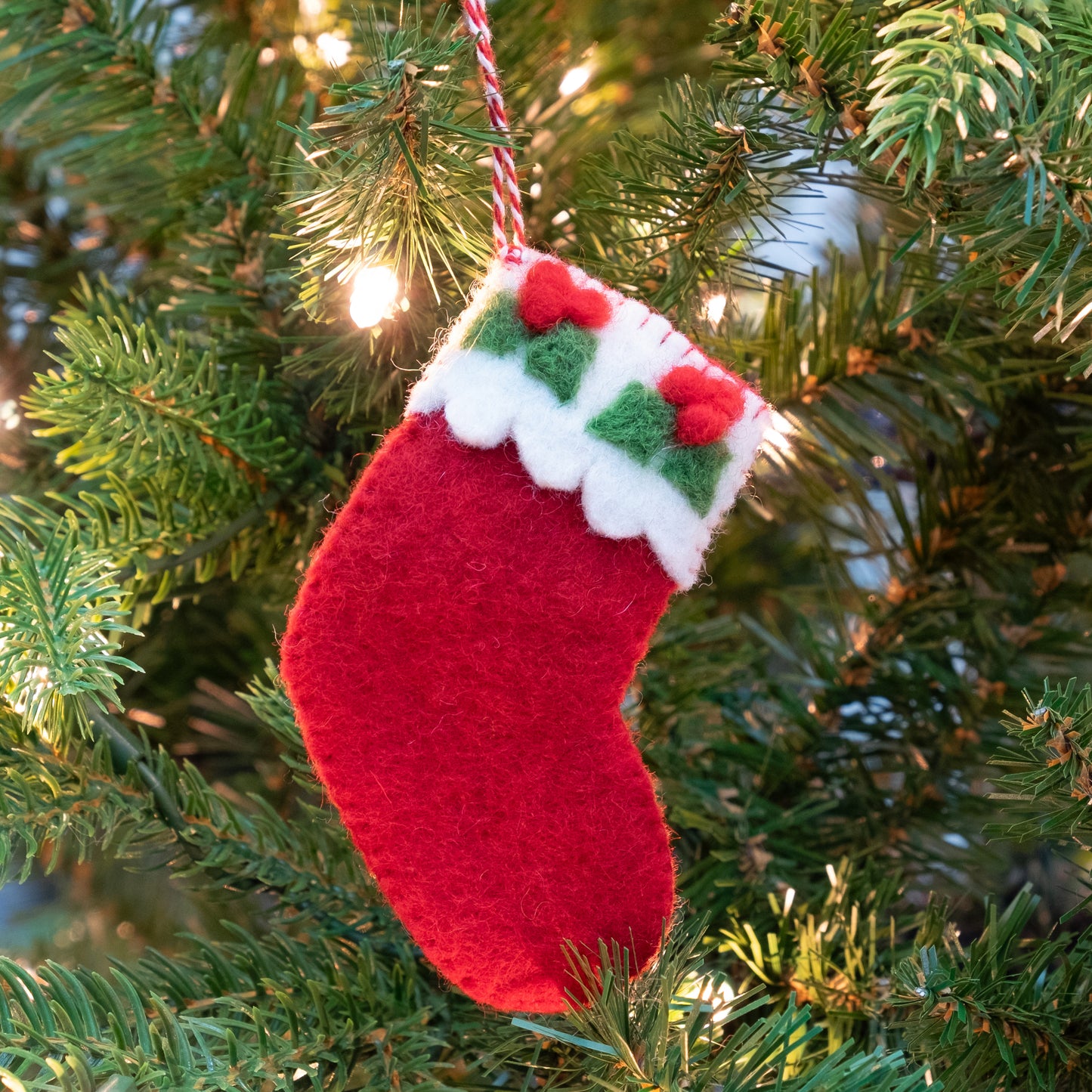 Ornament - Christmas Decor - Red Christmas Stocking