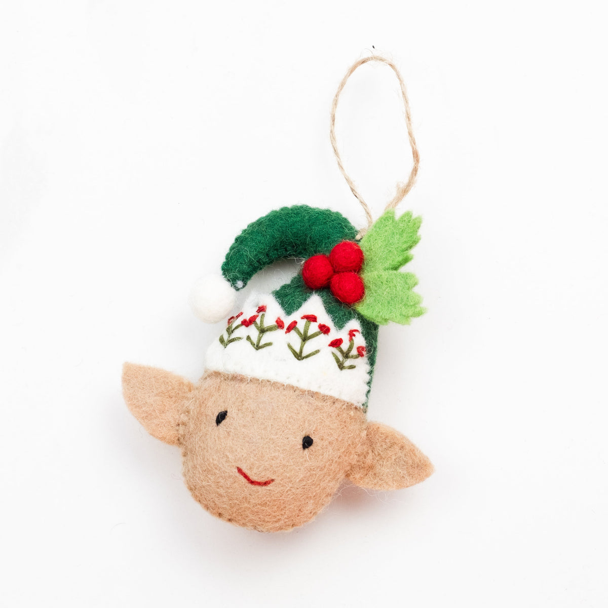 Ornament - Christmas Decor - Christmas Elf Head