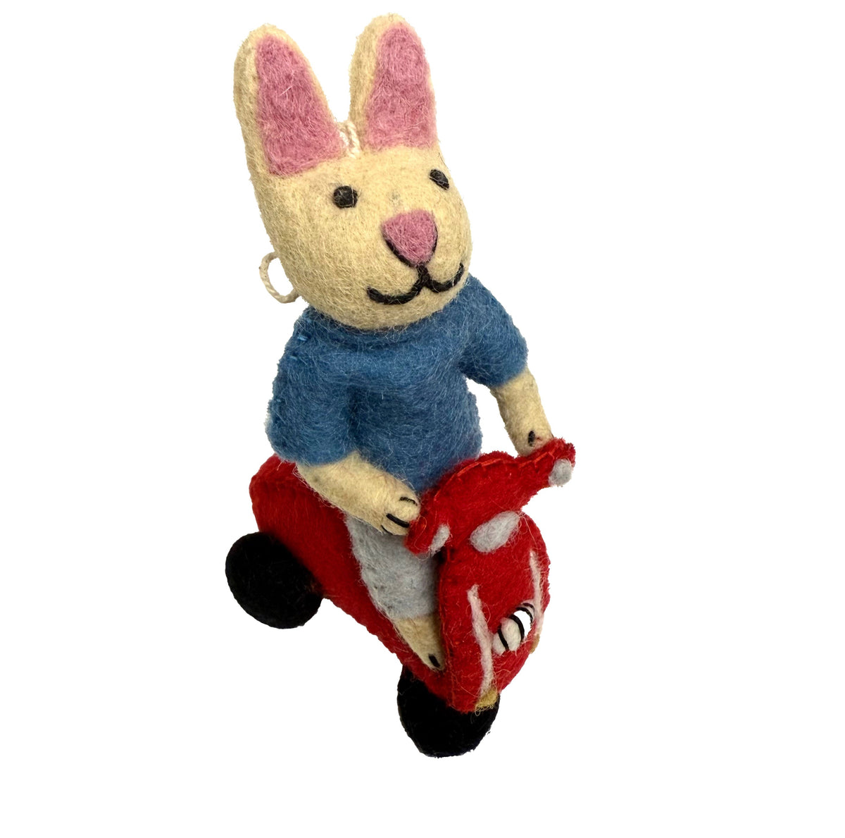 Ornament - Easter Decor - Easter Bunny Riding a Vespa