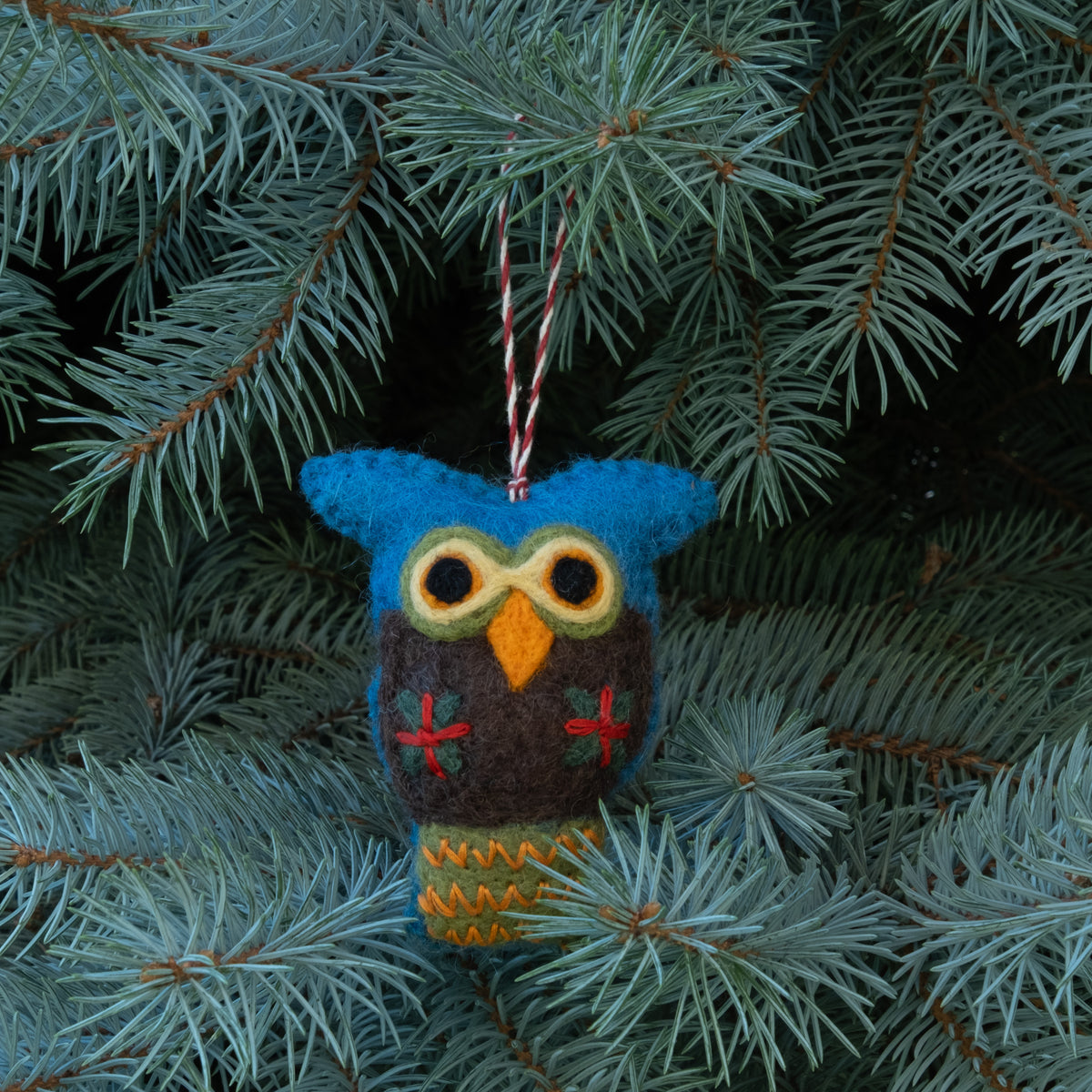 Ornament - 1970's Retro Felt Owl