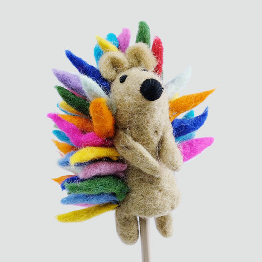 Finger Puppets - Sensory Play - Rainbow Hedgehog