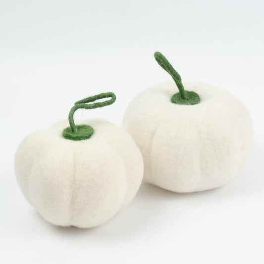 Halloween Decor - Pumpkin - White Ghost - 2 sizes