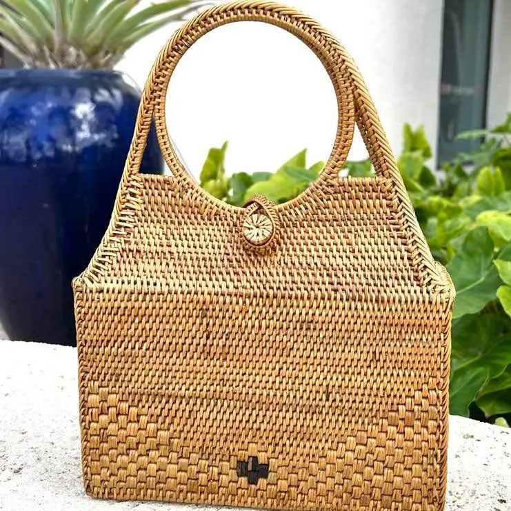 Ata Vine Round Handle Summer Resort Handbag