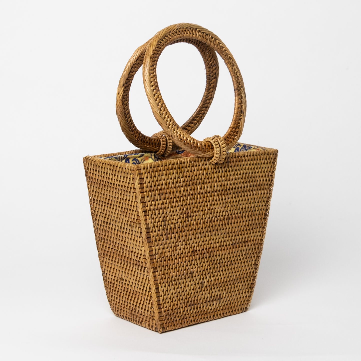 Pre-Order (Ships Oct 15) Ata Vine Mini Trapezoid Tote with Round Handle
