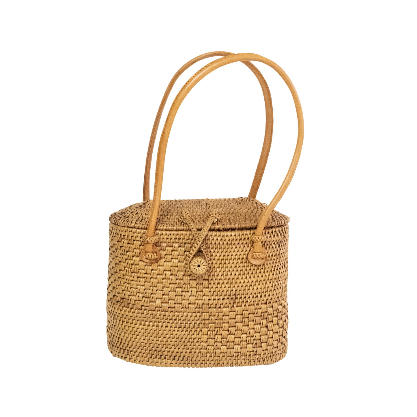 Ata Vine Sewing Basket Summer Handbag Bag with Curved Top