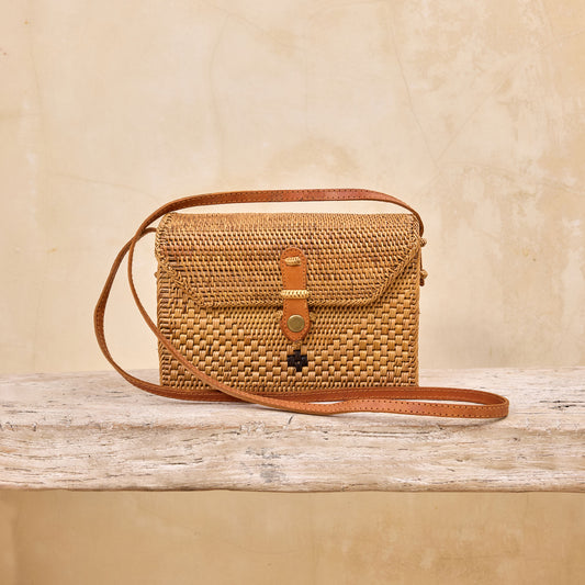 Ata Vine Rectangle Box Summer Resort Crossbody Bag