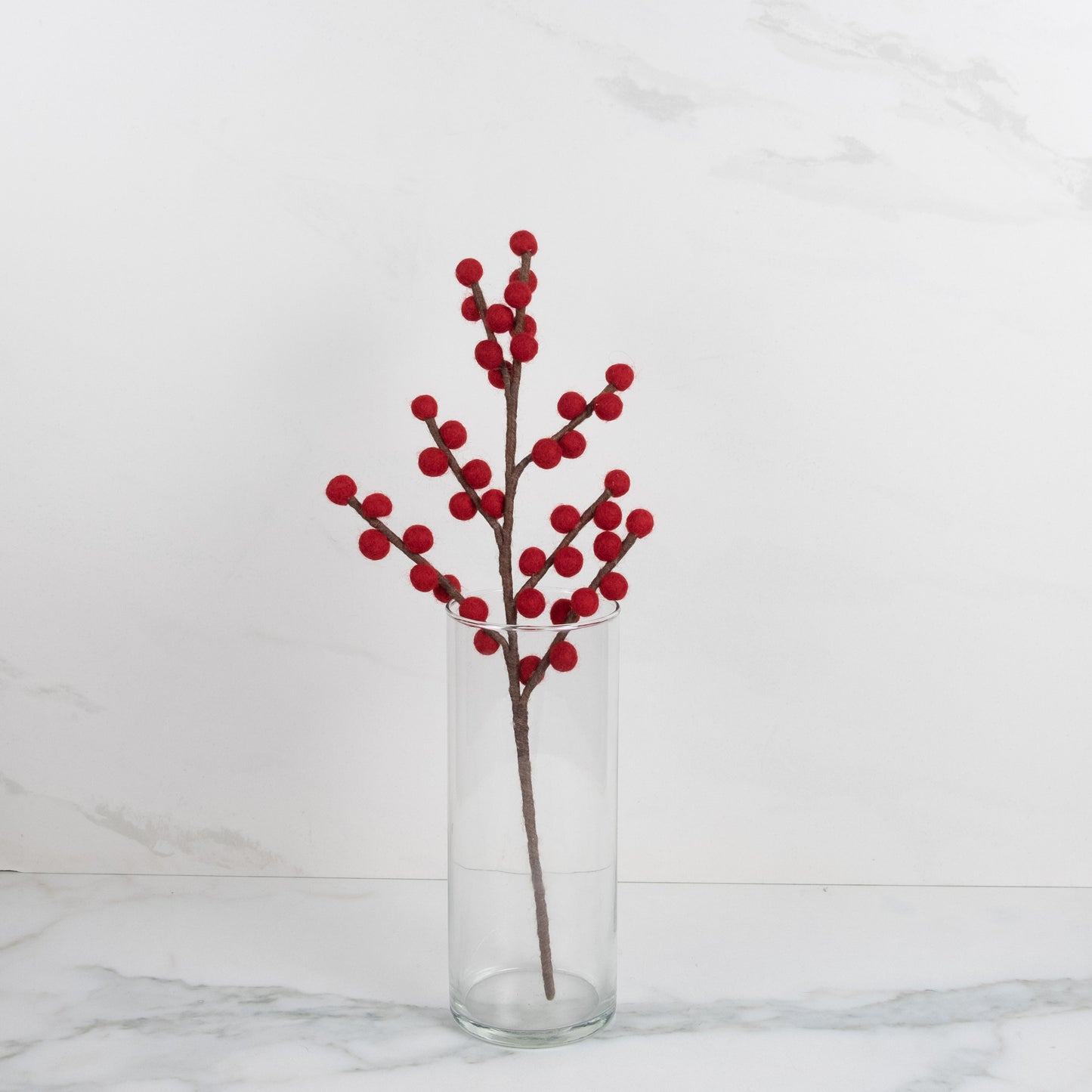 Felt Décor - Green, Red & White Holly Berry