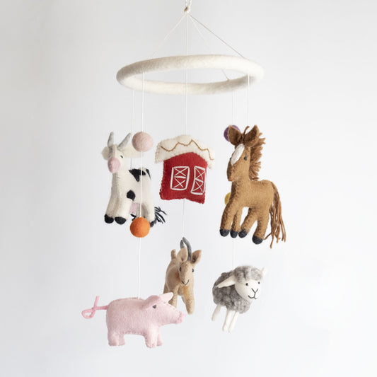 Baby Mobile - Nursery Décor - Farm/Red Barn