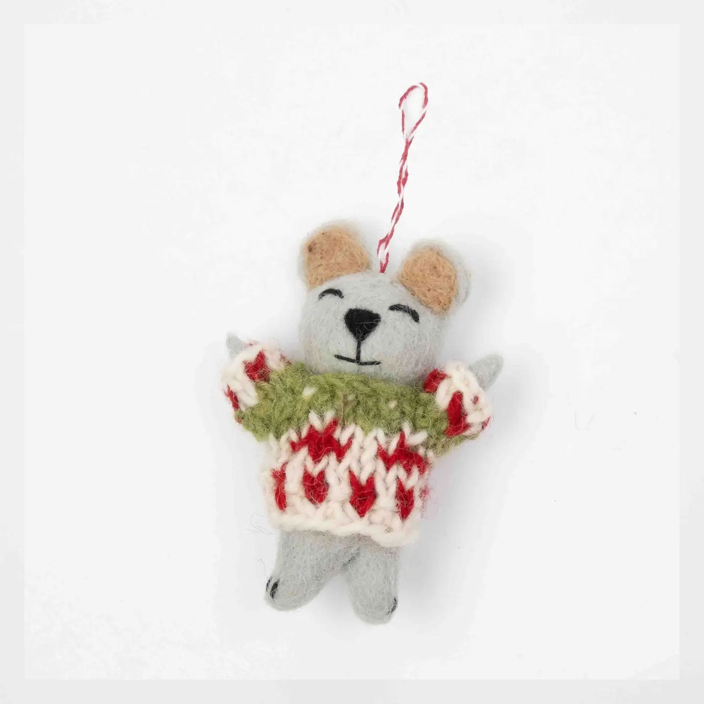 Ornament - Christmas Decor - Bear with Ski Sweater