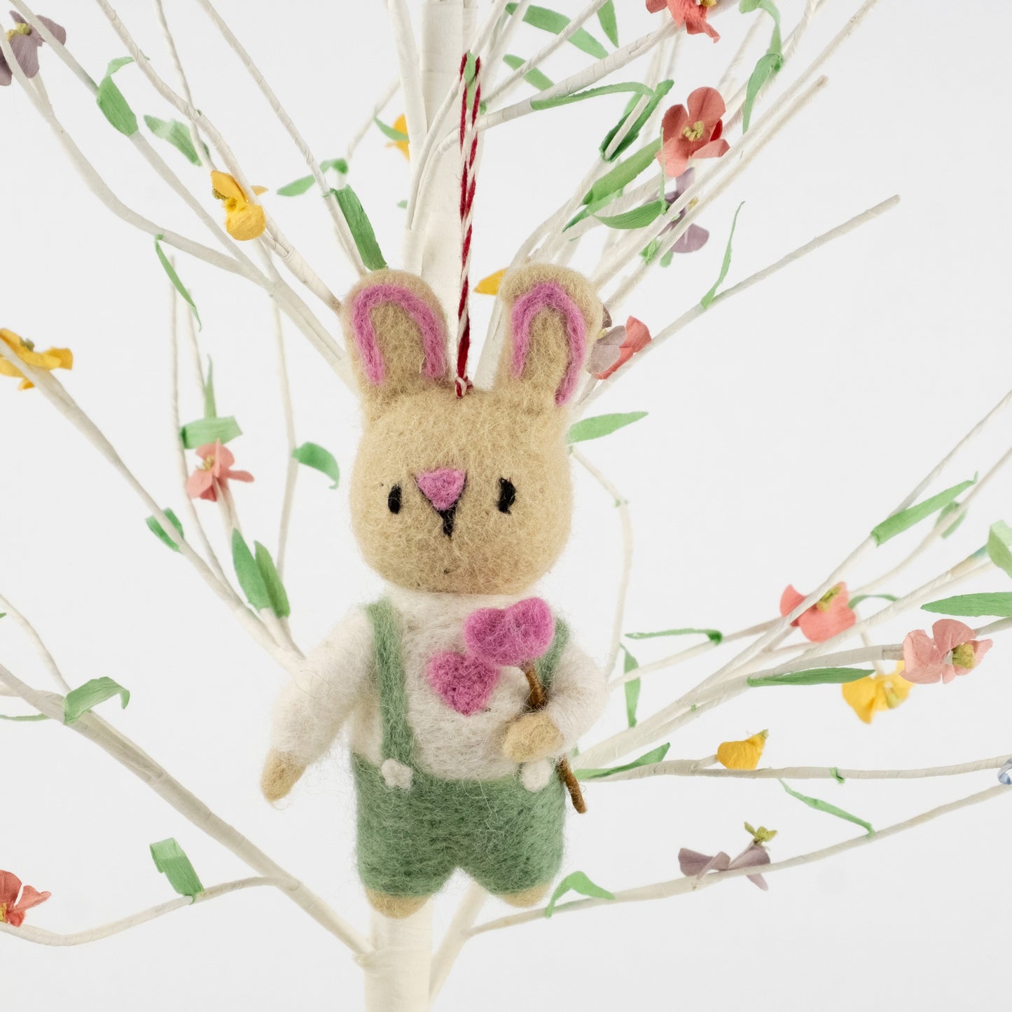Ornament - Pastel Easter Valentine Bunny Heart Lollipop