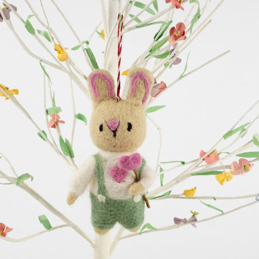 Ornament - Pastel Easter Valentine Bunny Heart Lollipop