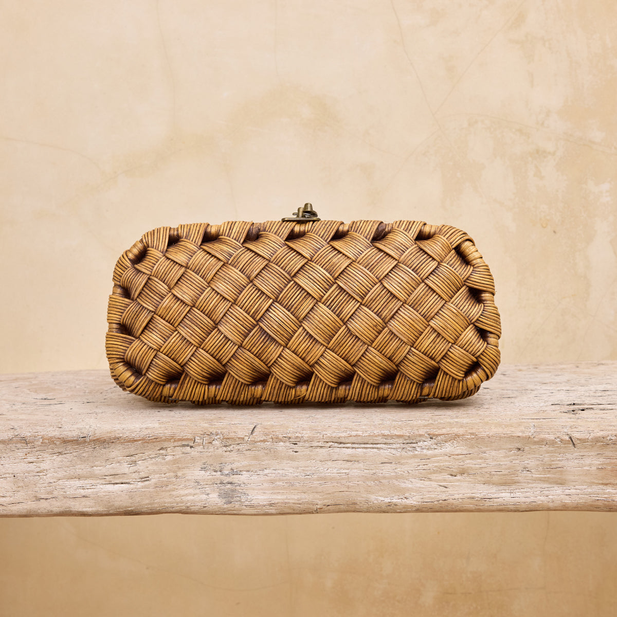 Rattan Wide Weave Summer Resort Clutch