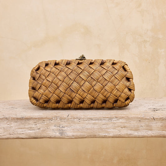 Rattan Wide Weave Summer Resort Clutch