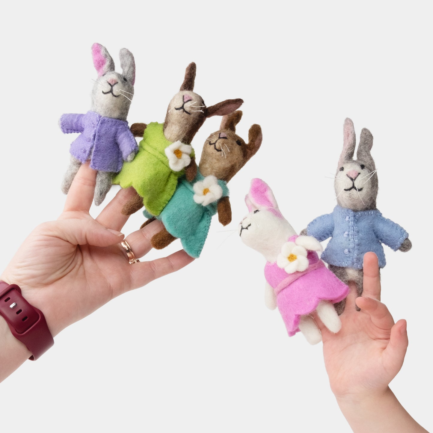 Finger Puppets - Sensory Play - Pastel Bunny - Assorted