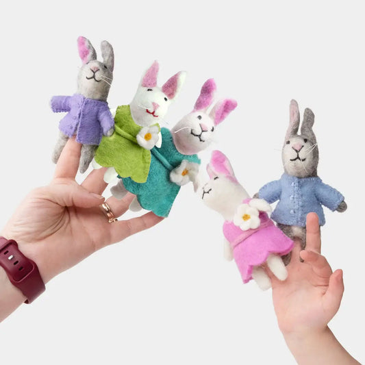 Finger Puppets - Sensory Play - Pastel Bunny - Assorted
