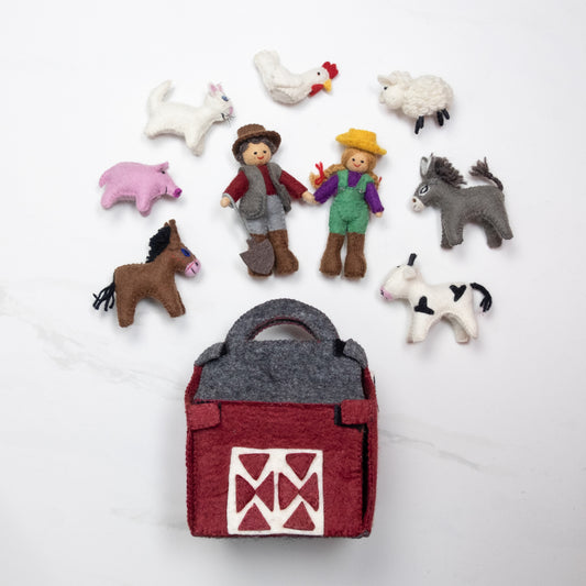 Finger Puppets - Activity Kit - Red Barn Farmhouse Set