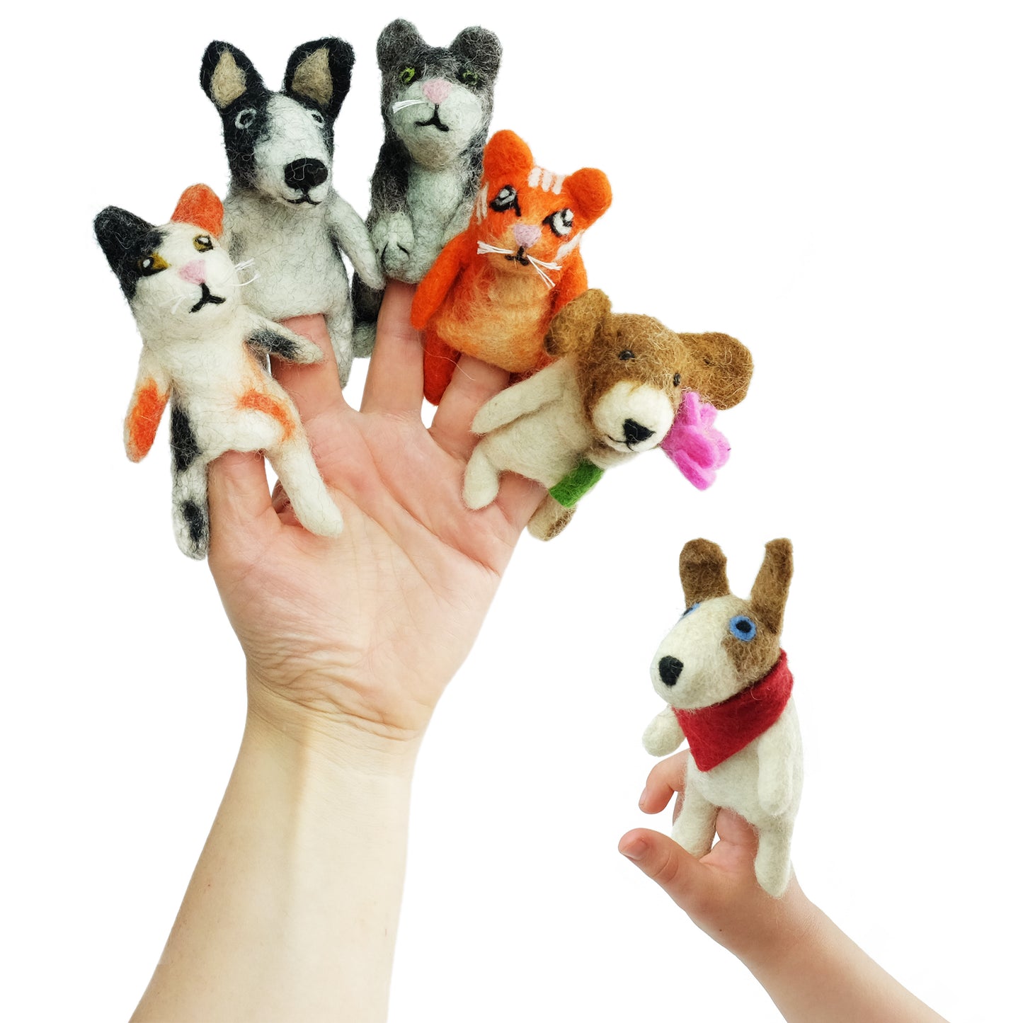 Finger Puppets - Sensory Play - Cats and Dogs - Assorted