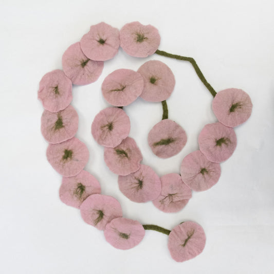 Garland - Felt Flower Vine - Pink