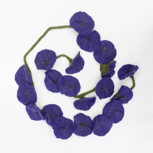 Garland - Felt Flower Vine - Purple