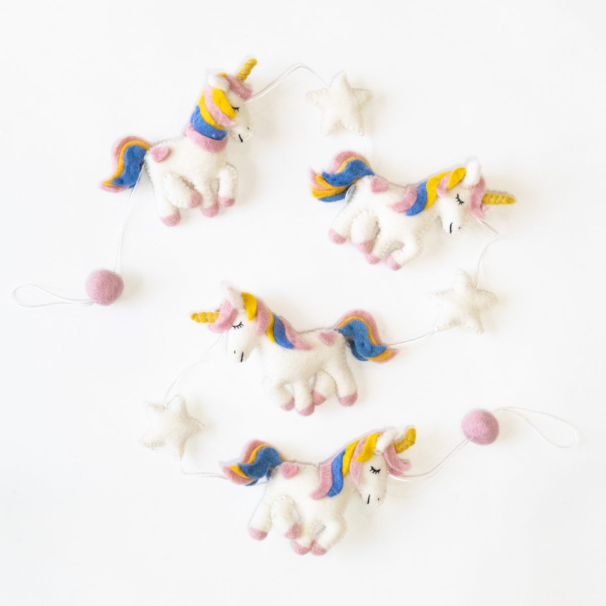 Garland - Wall Décor - Pastel Rainbow Unicorn