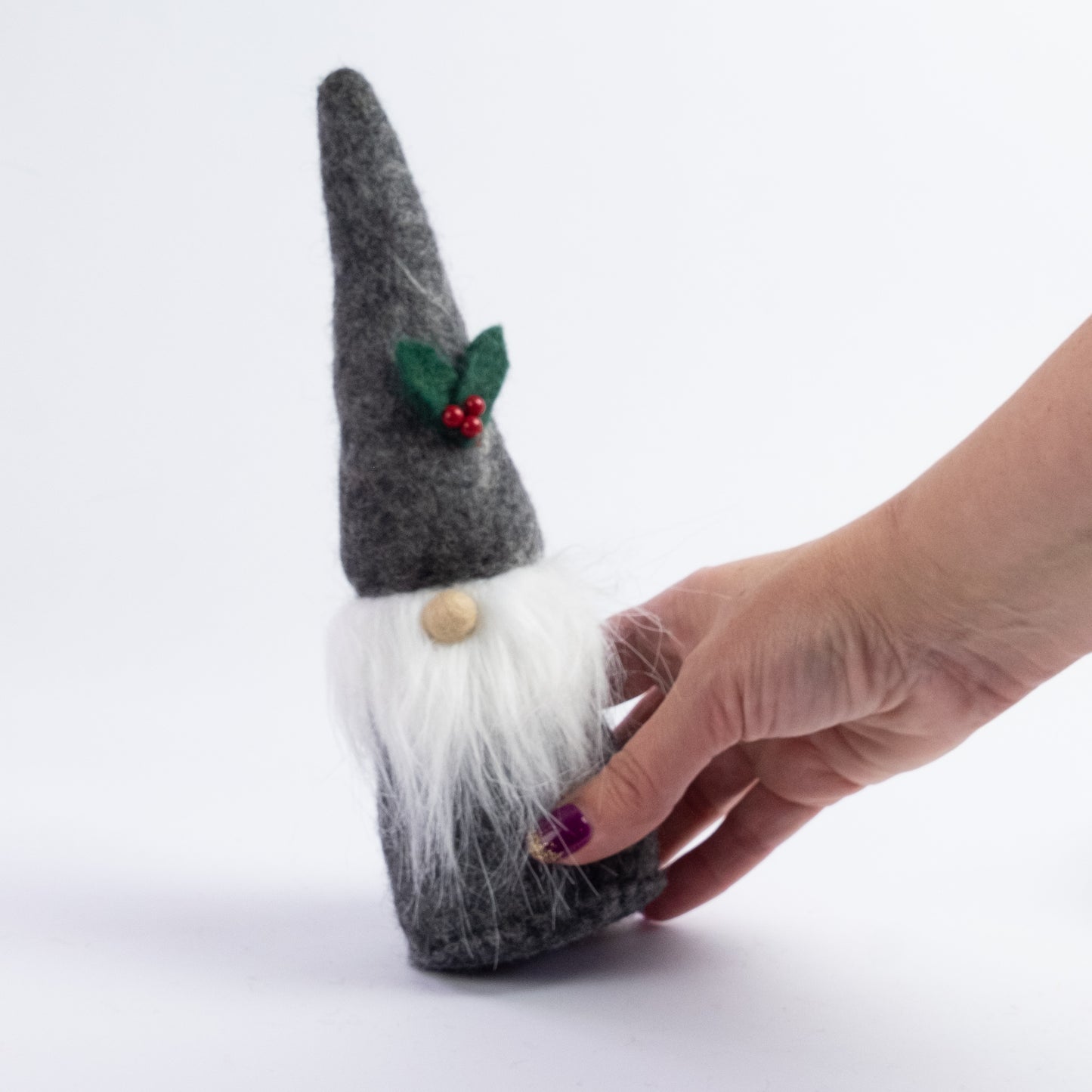 Christmas Decor - Felt Gnome - Gray