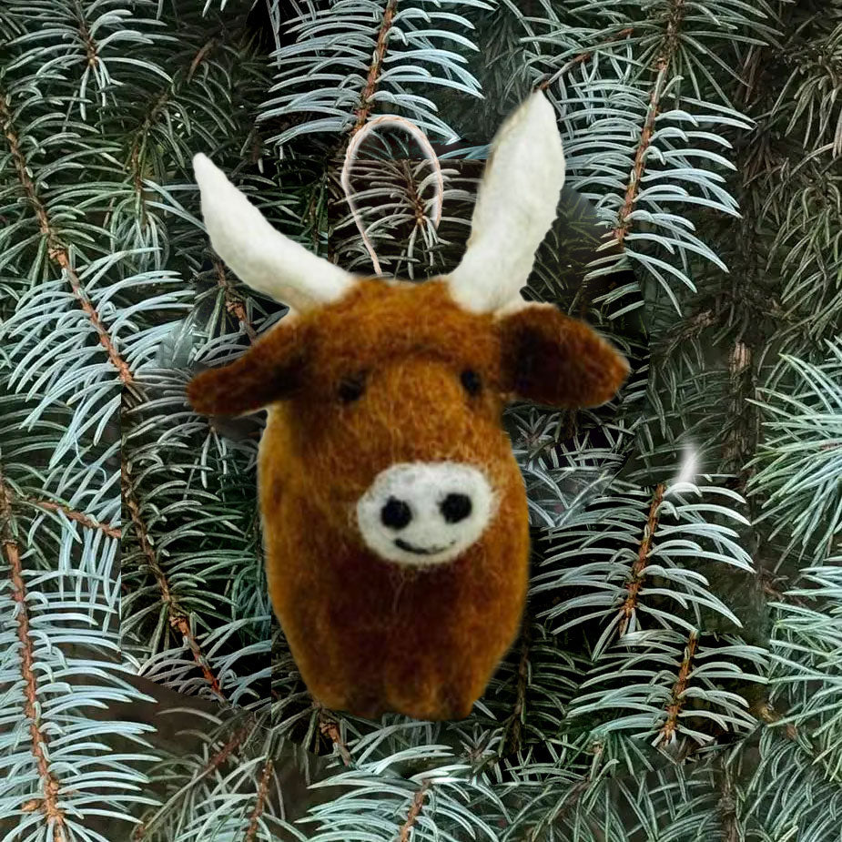 Ornament - Highland Cow in Knit Sweater