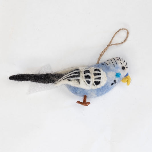 Ornament - Bird - Blue Parakeet