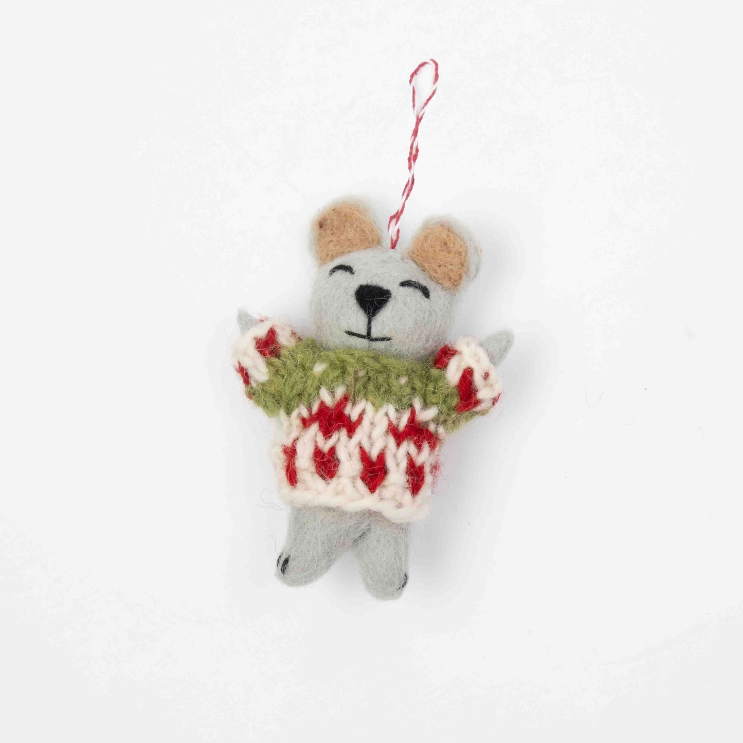 Ornament - Christmas Decor - Bear with Ski Sweater