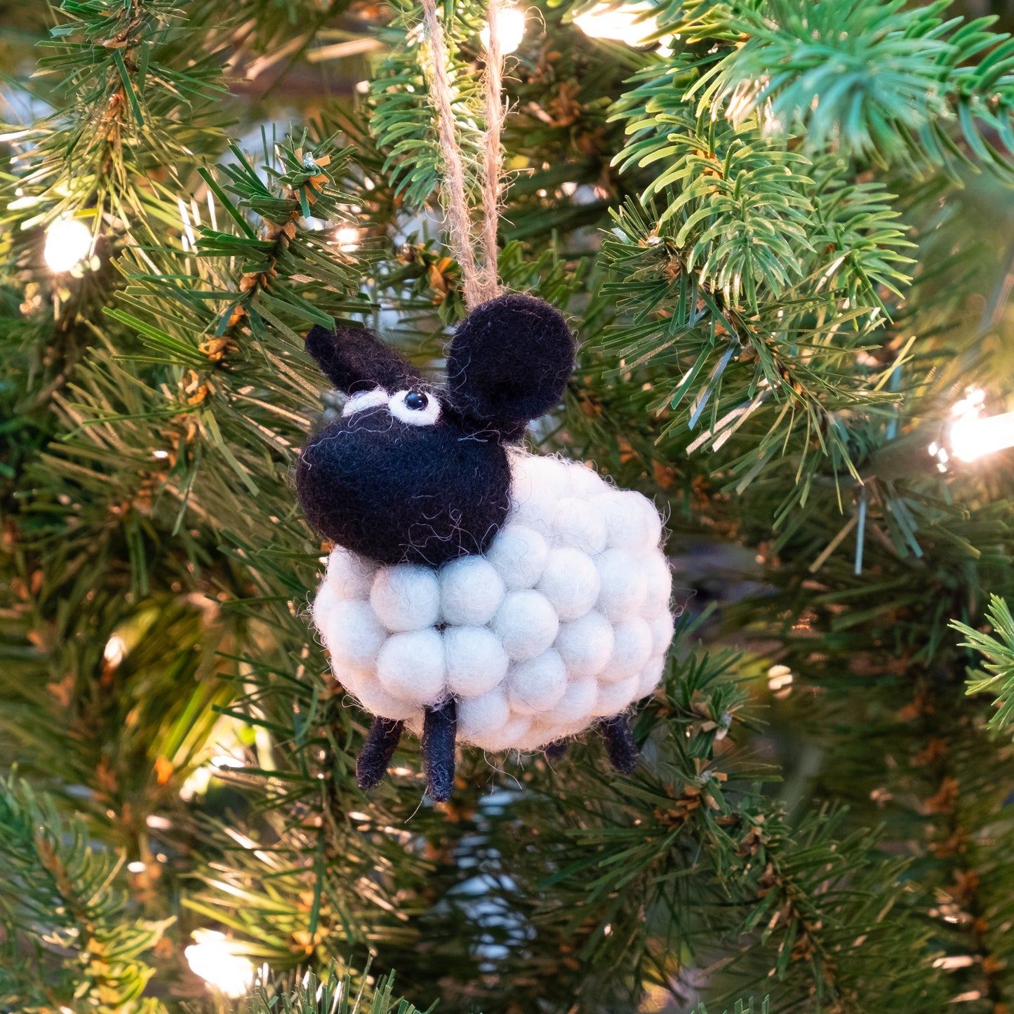 Ornament - White Ball Sheep