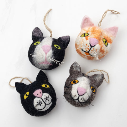 Ornament - Cat Head, Assorted