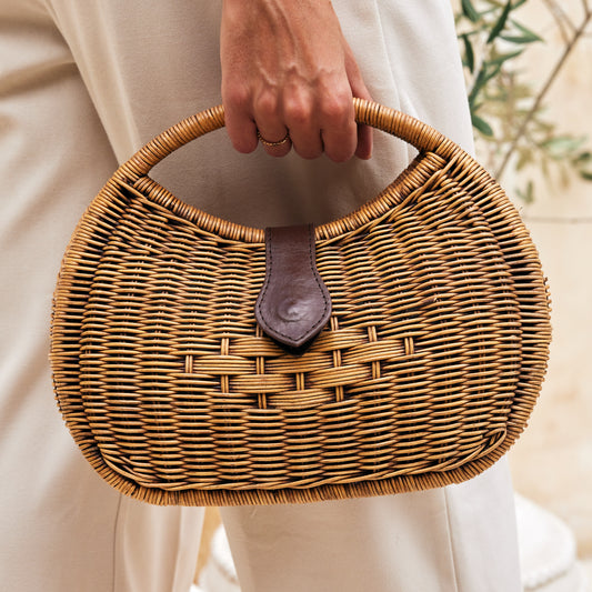 Rattan Eclipse Handbag