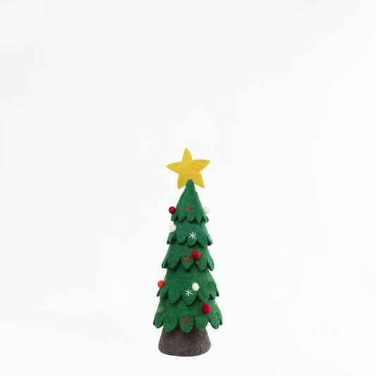 Christmas Decor - Green Christmas Tree with Colored Balls