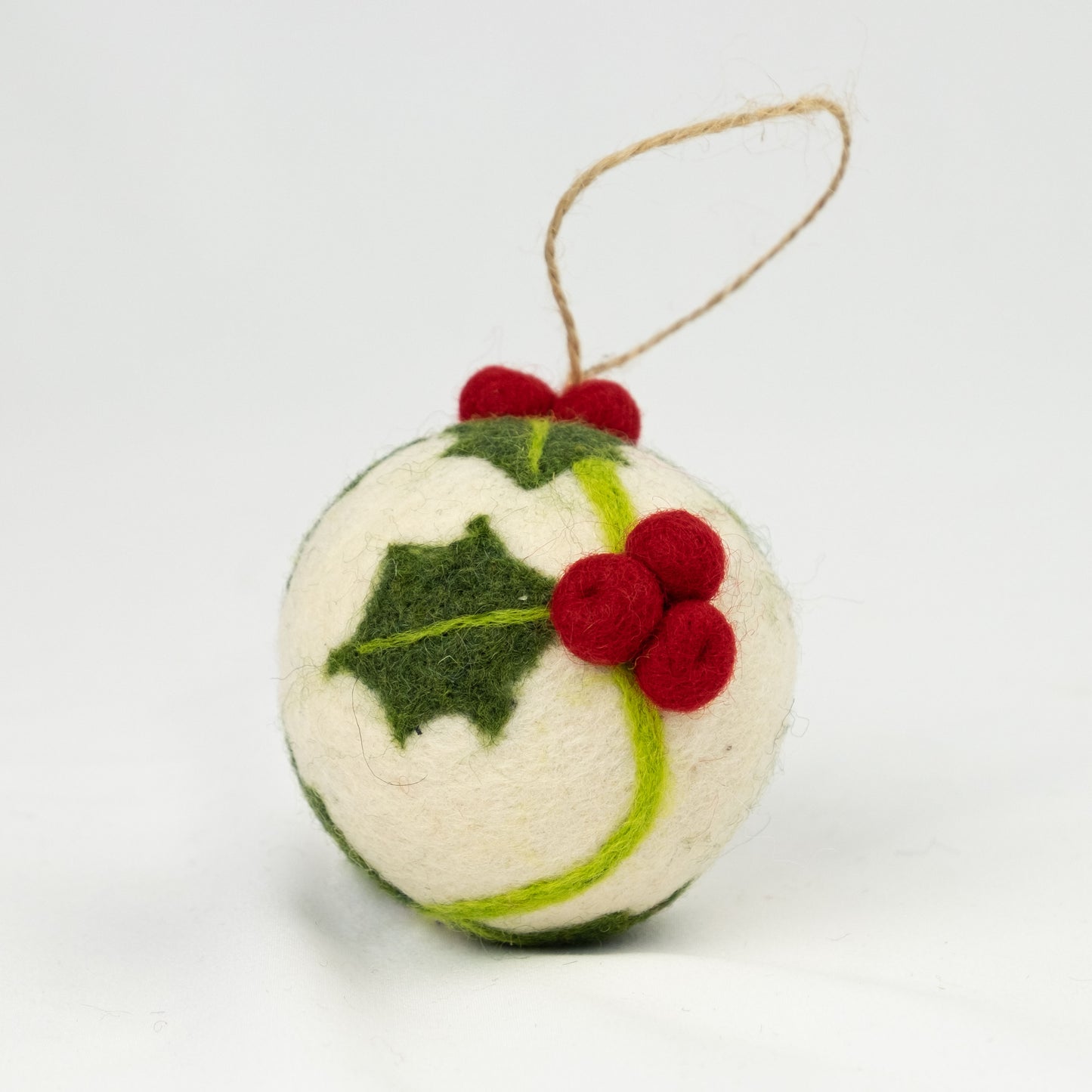 Ornament - Christmas Decor - Embroidered Red Ball, Assorted