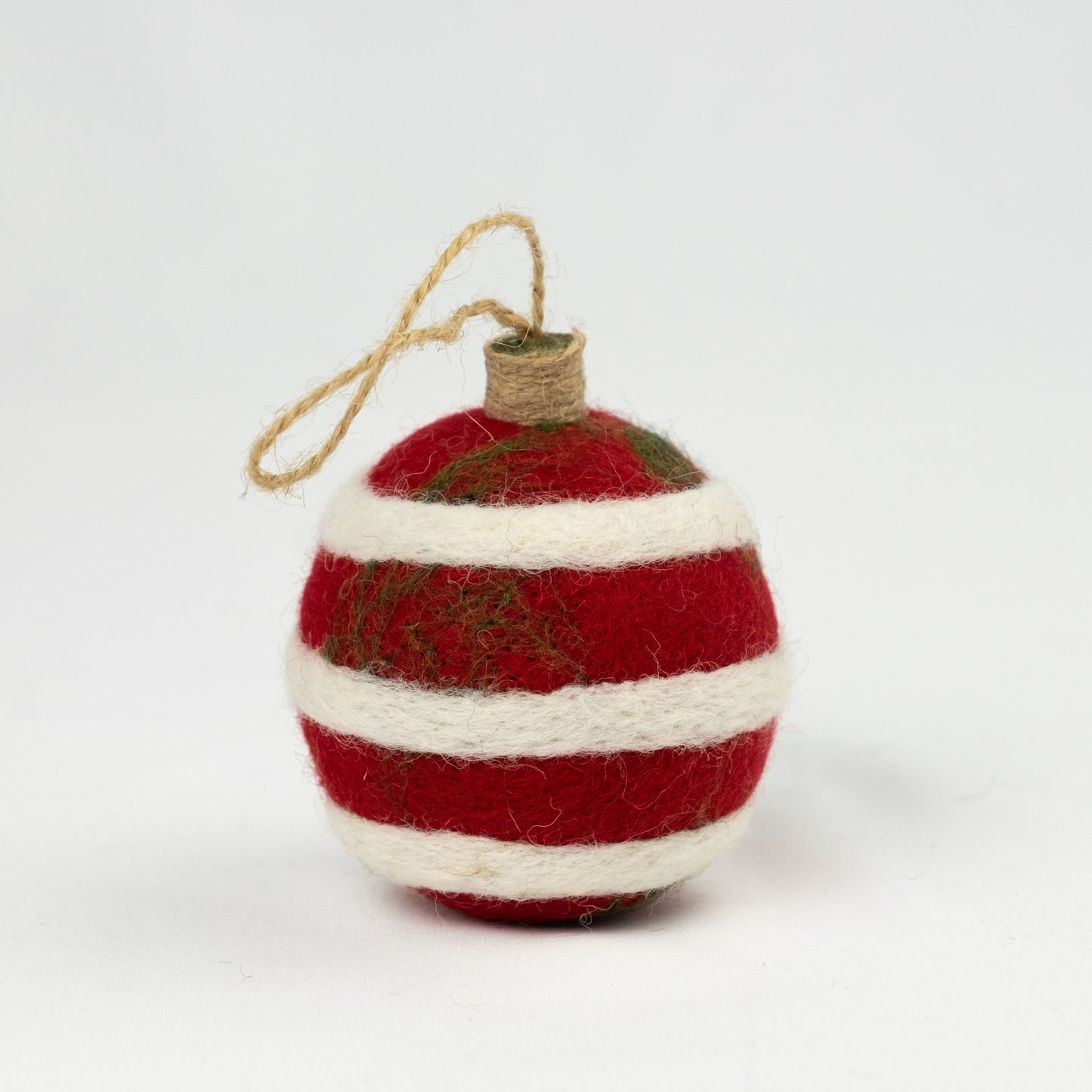 Ornament - Christmas Decor - Embroidered Red Ball, Assorted